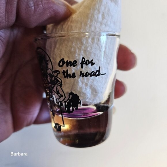 Vintage 70s BartlettCollins Set of 3 Western Humorous Shot Glasses - Picture 3 of 4